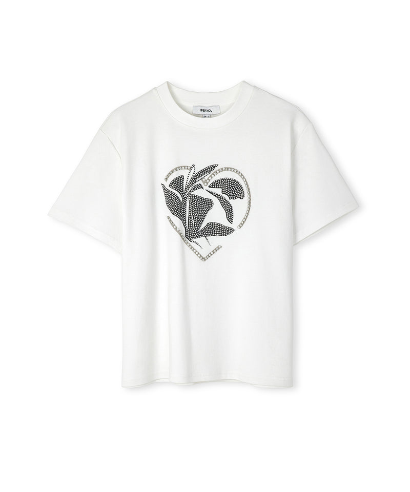 Ipekyol Hotfix And Stone Printed T-Shirt White