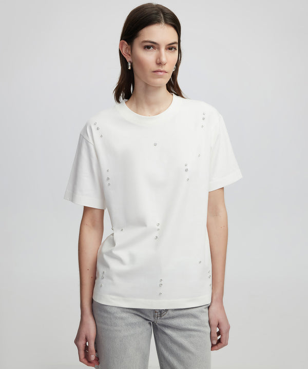 Ipekyol Embroidered T-Shirt Ecru