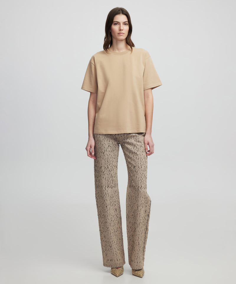 Ipekyol Basic Crew Neck T-Shirt Natural