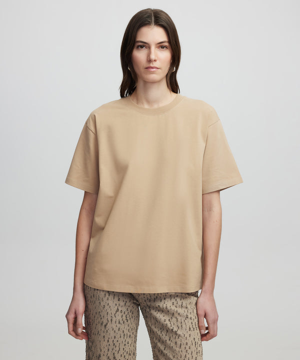 Ipekyol Basic Crew Neck T-Shirt Natural
