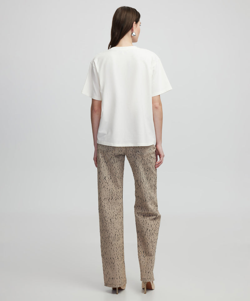 Ipekyol Basic Crew Neck T-Shirt Ecru