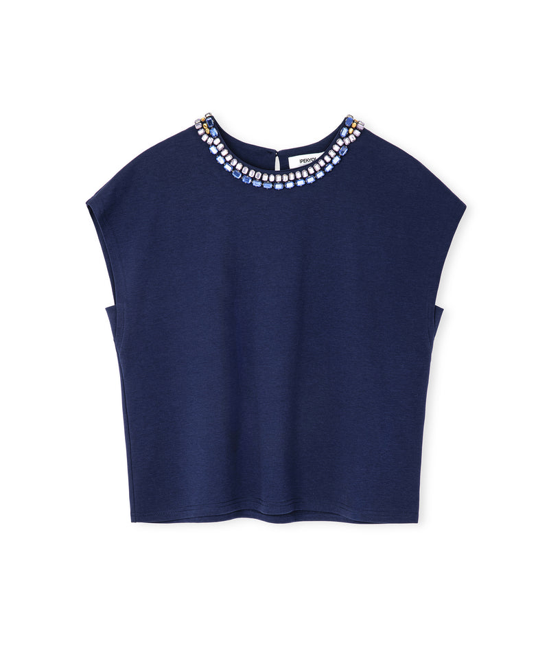 Ipekyol T-Shirt With Contrast Accessories Navy