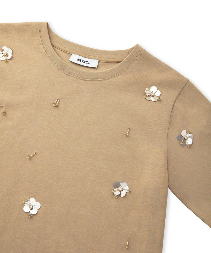 Ipekyol Sequined T-Shirt Natural