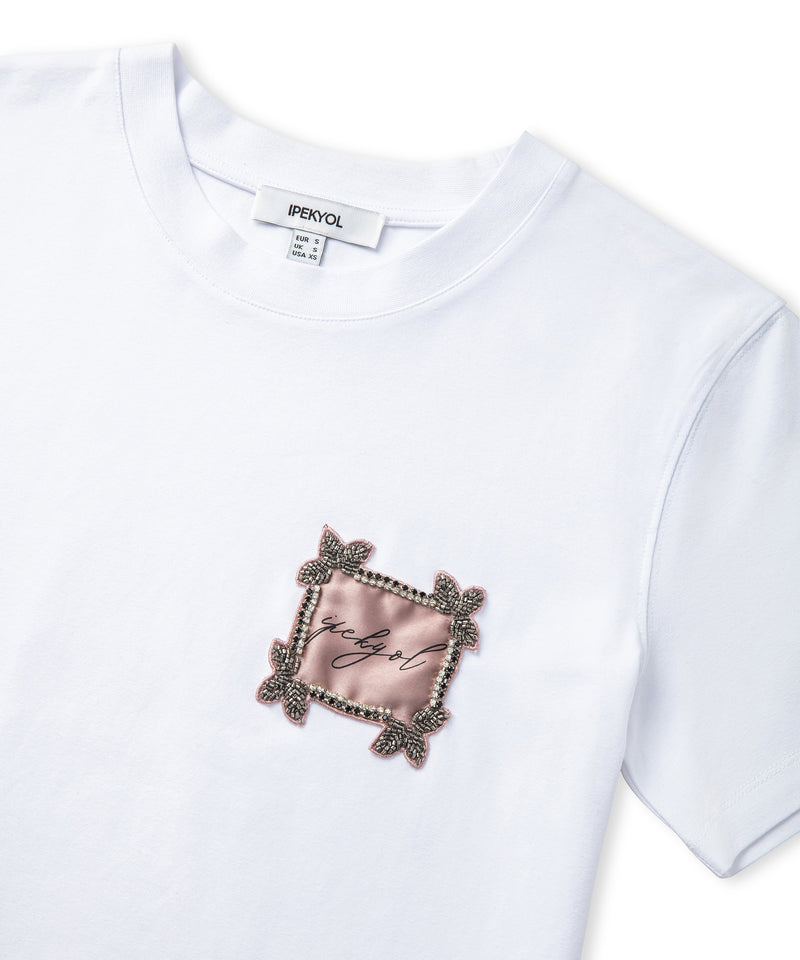 Ipekyol T-Shirt With Visual Print Stones White