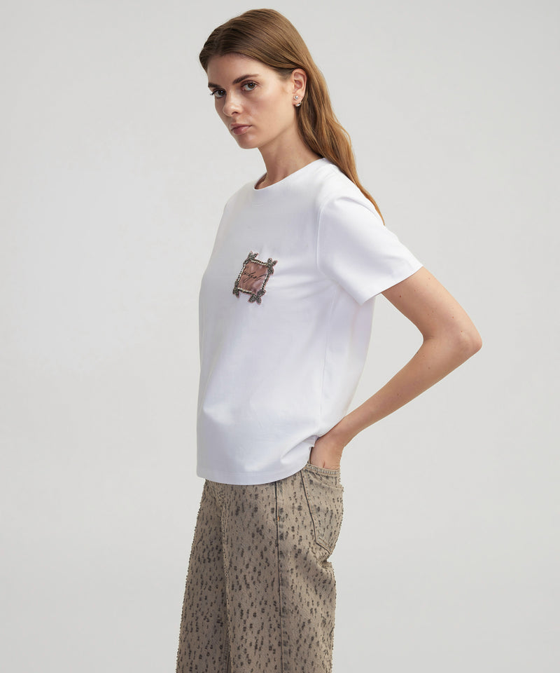 Ipekyol T-Shirt With Visual Print Stones White