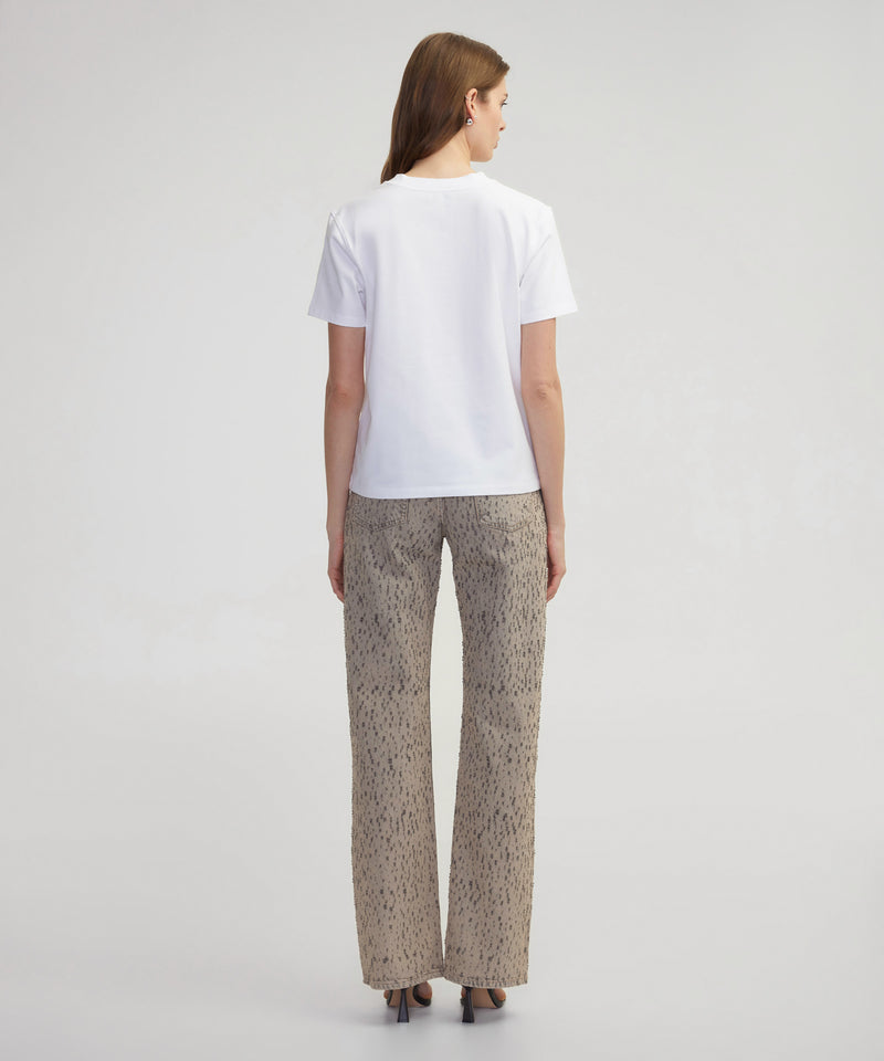 Ipekyol T-Shirt With Visual Print Stones White