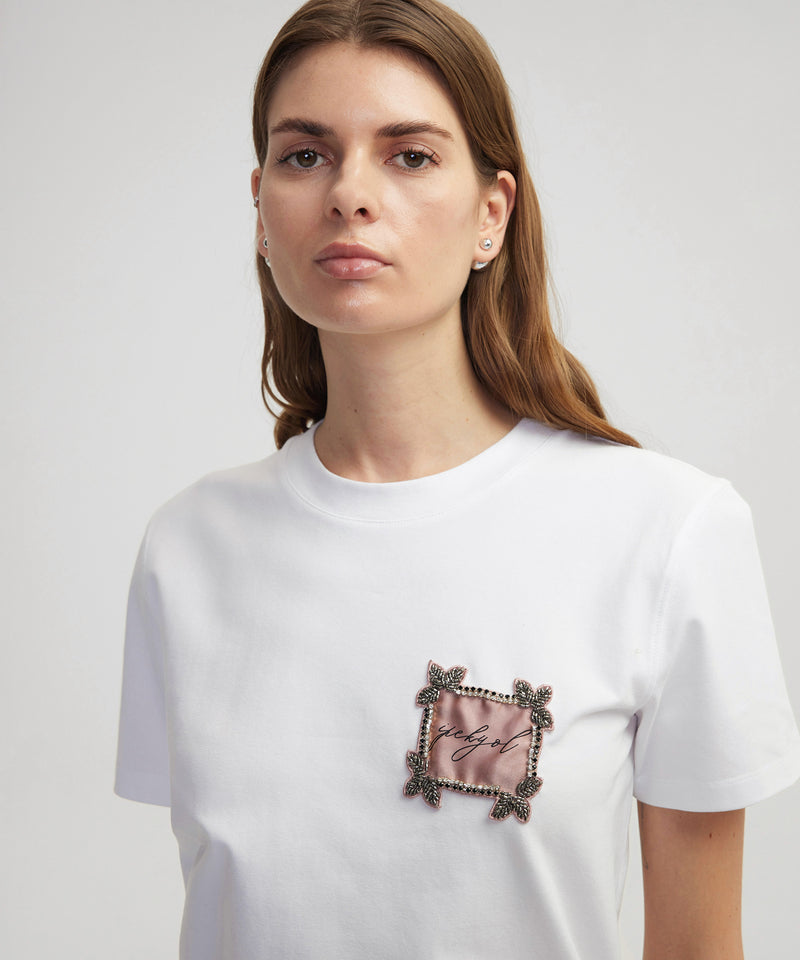 Ipekyol T-Shirt With Visual Print Stones White