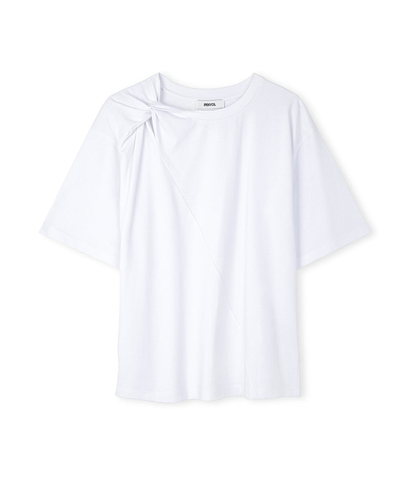 Ipekyol Asymmetrical Twisted T-Shirt White