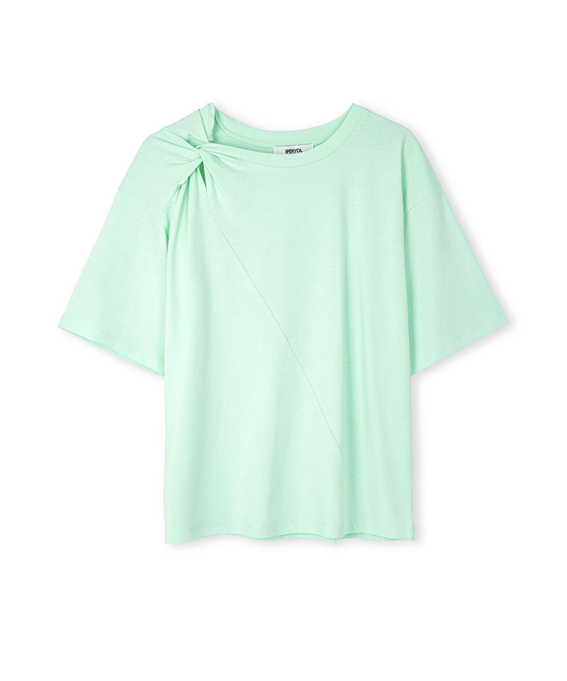 Ipekyol Asymmetrical Twisted T-Shirt Mint Green