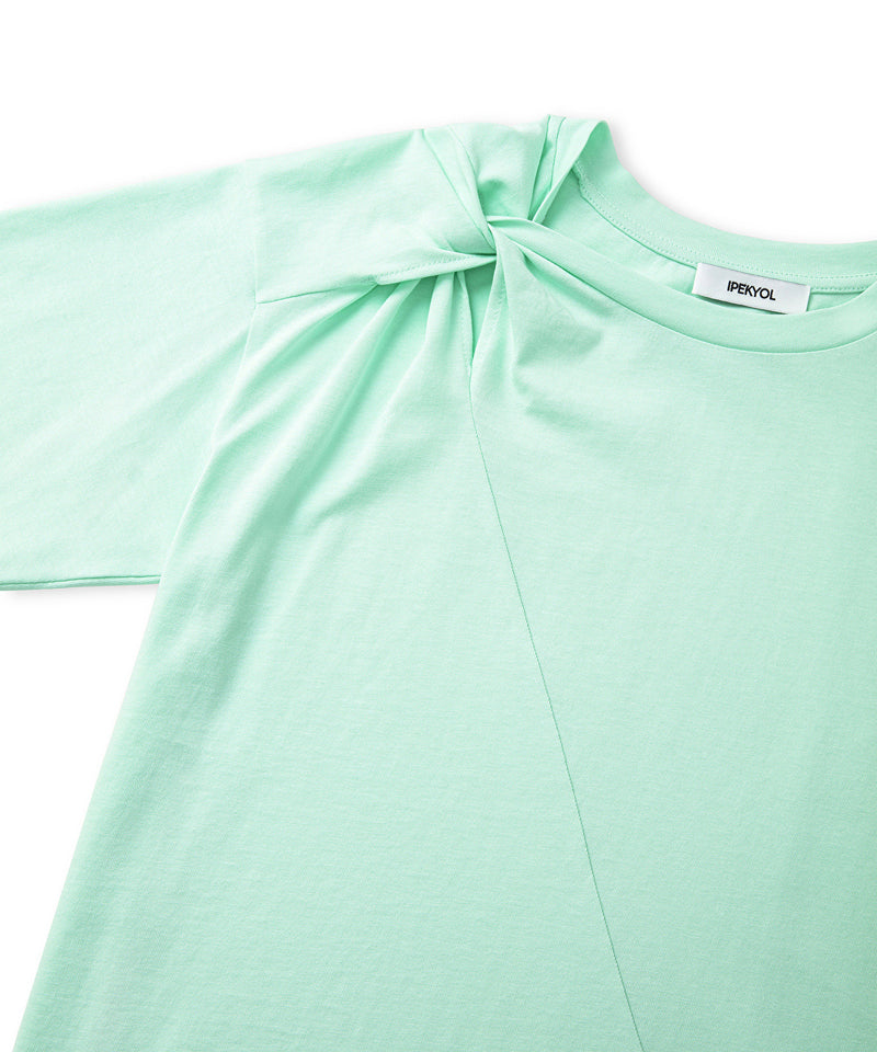 Ipekyol Asymmetrical Twisted T-Shirt Mint Green