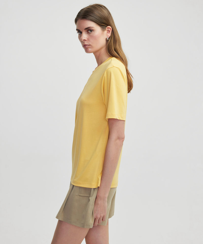 Ipekyol Basic Crew Neck T-Shirt Apricot