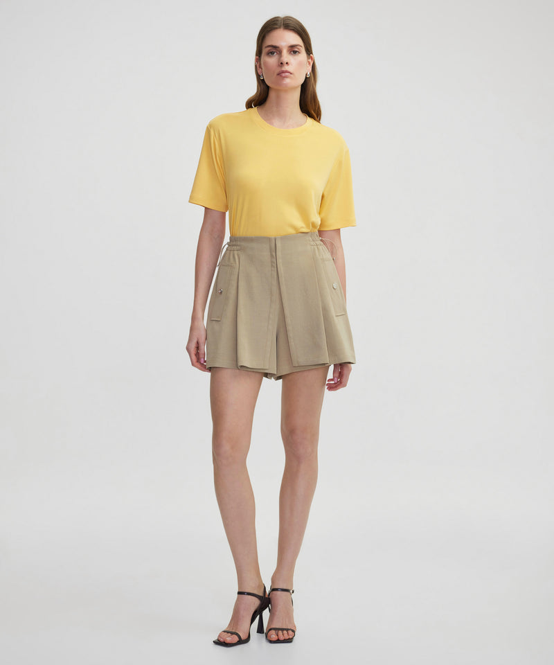 Ipekyol Basic Crew Neck T-Shirt Apricot