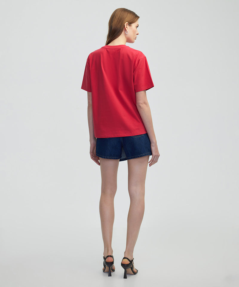 Ipekyol Basic T-Shirt Cherry