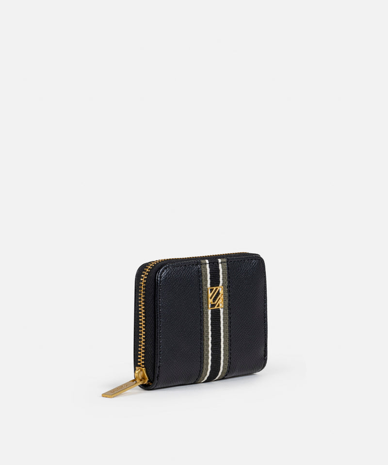 Ipekyol Contrast Striped Wallet Black