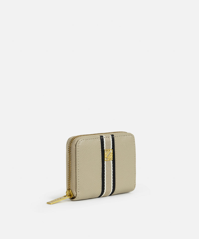 Ipekyol Contrast Striped Wallet Beige