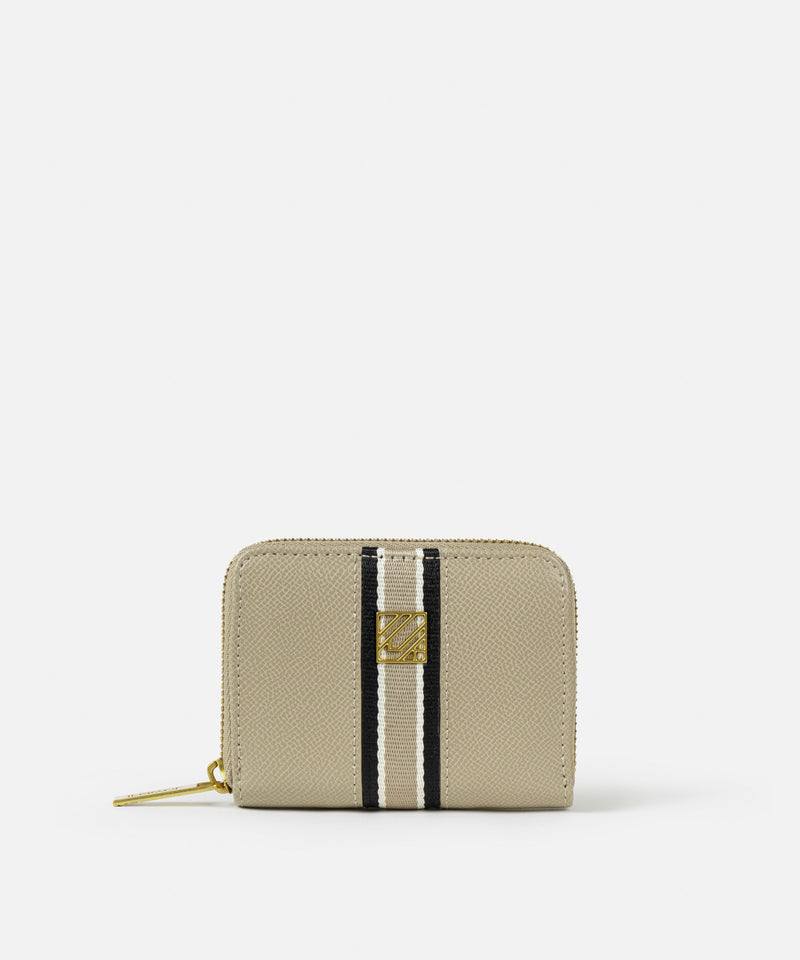 Ipekyol Contrast Striped Wallet Beige