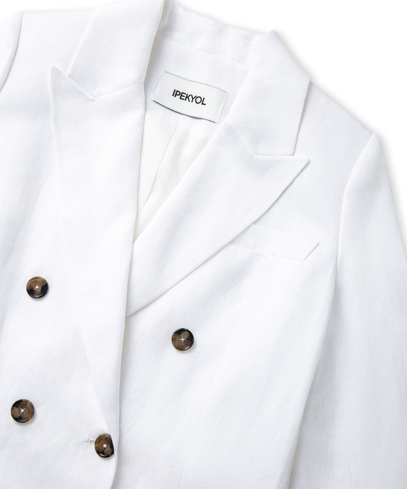 Ipekyol Padded Double Breasted Jacket White