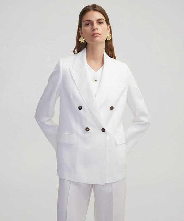 Ipekyol Padded Double Breasted Jacket White