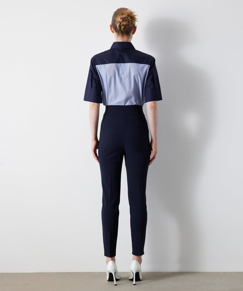 Ipekyol Skinny Fit High Waist Trousers Navy Blue