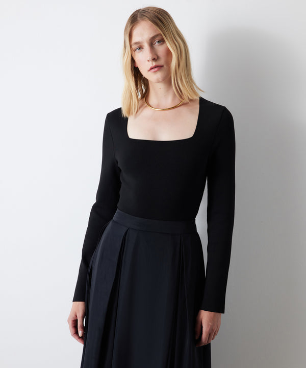 Ipekyol Solid Midi Flared Skirt Black