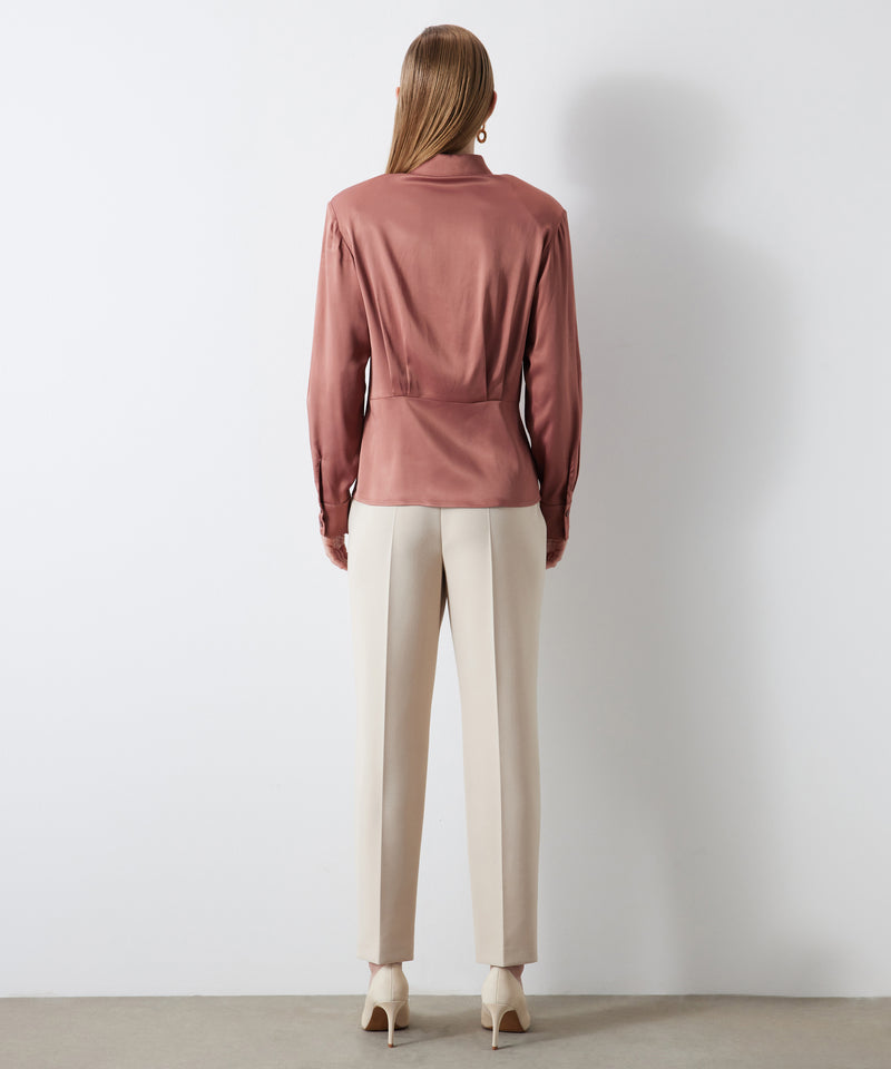 Ipekyol Shiny Textured Shirt Dark Powder