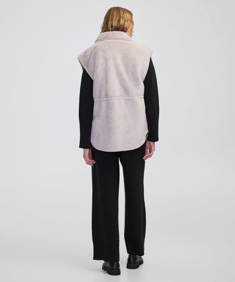 Ipekyol Faux Fur Vest Light Grey