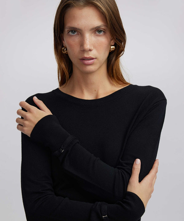 Ipekyol Basic Knitwear With Thin Belt Black