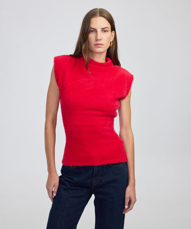 Ipekyol Plush Knitwear With Padding Red