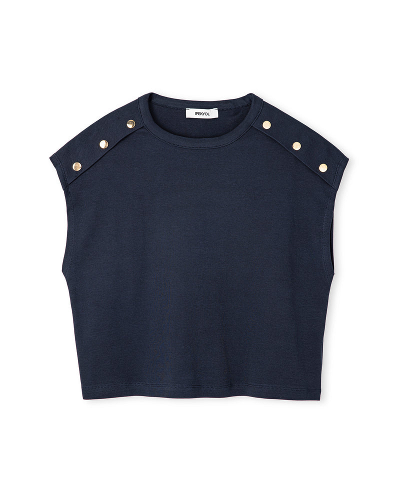Ipekyol Metallic Accessory T-Shirt Navy