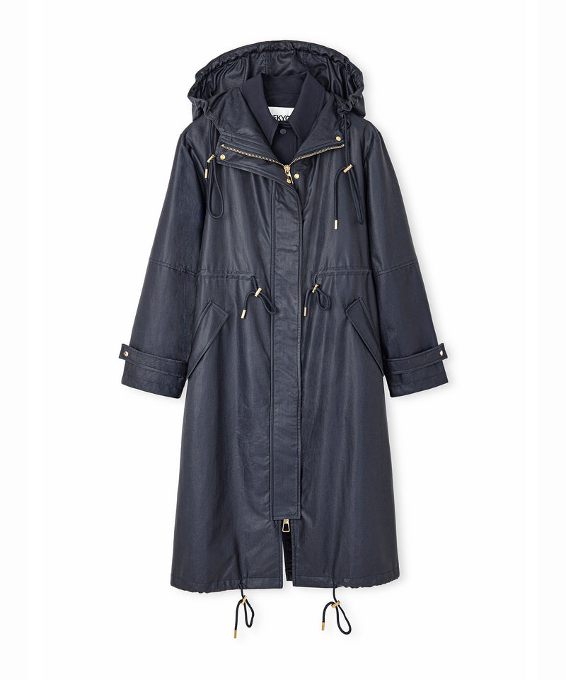 Ipekyol Double Layered Collar Detailed Parka Navy