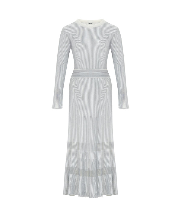 Ipekyol Ribbed Lurex Knit Dress White