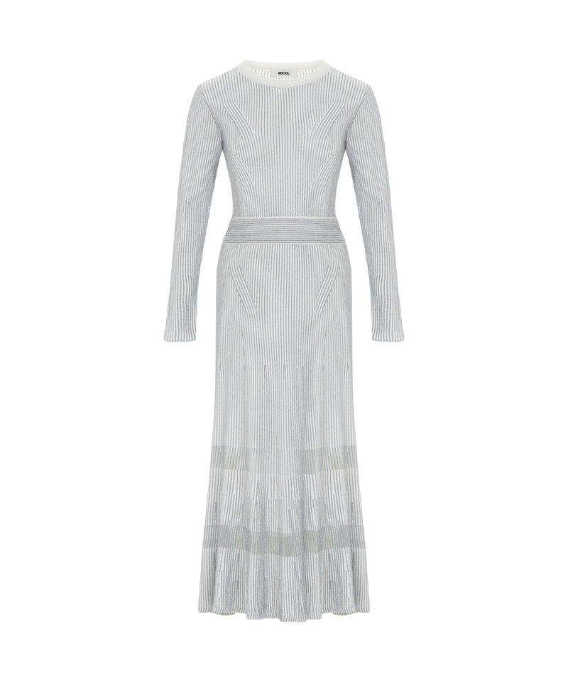 Ipekyol Ribbed Lurex Knit Dress White