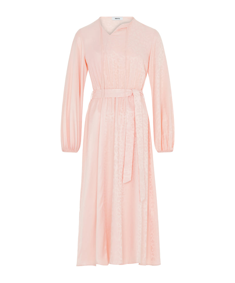 Ipekyol Belted Jacquard Dress Powder