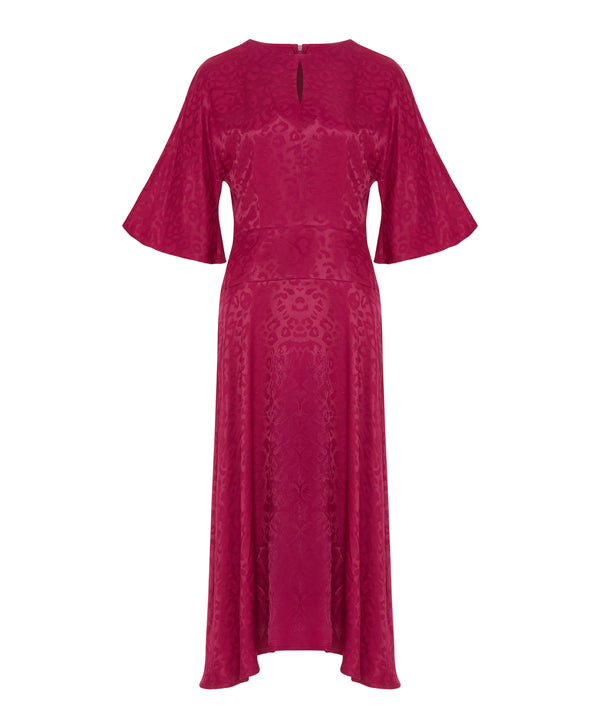 Ipekyol Jacquard Viscose Dress Cherry