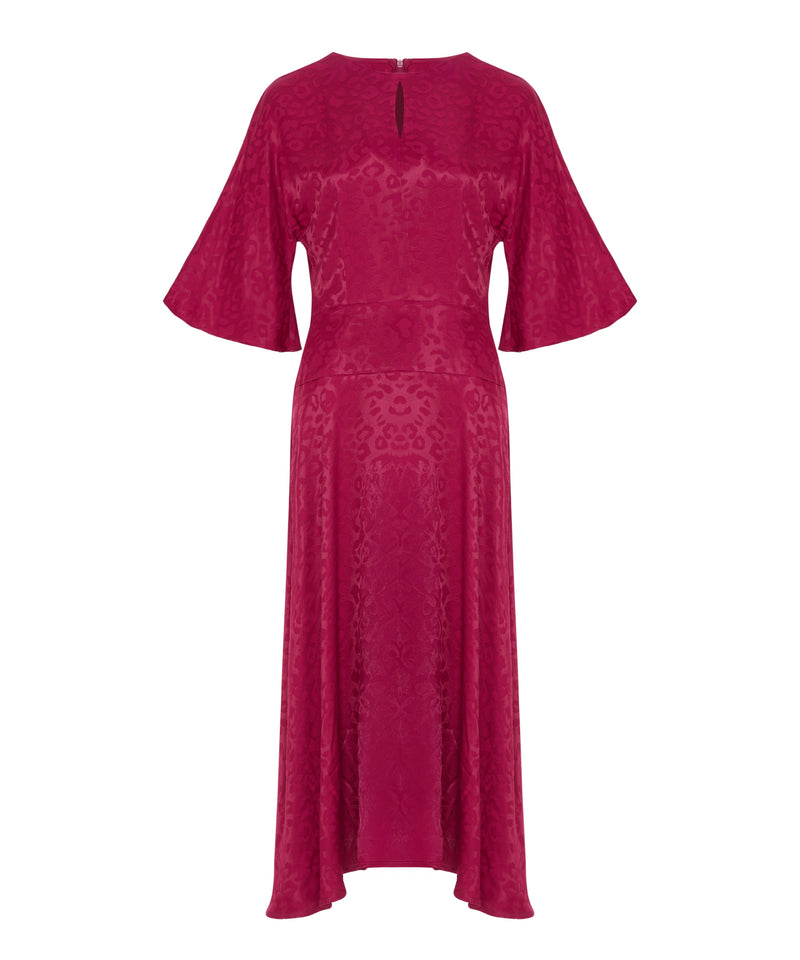 Ipekyol Jacquard Viscose Dress Cherry