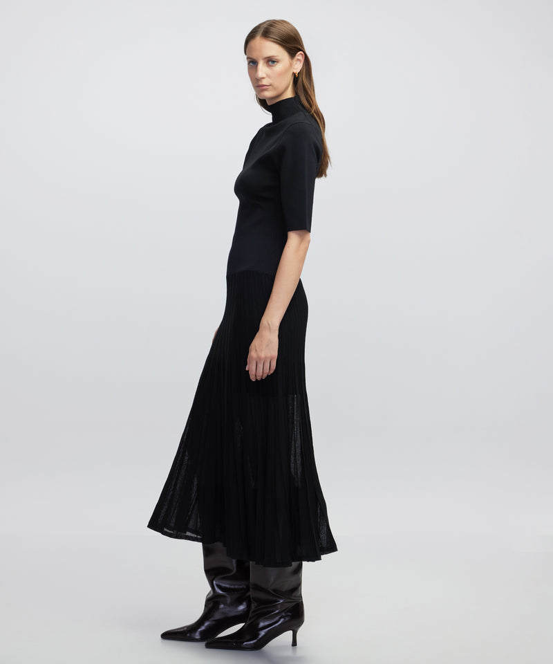 Ipekyol Pleated Knit Dress Black