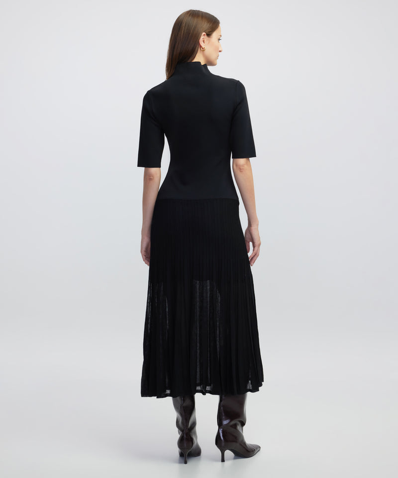 Ipekyol Pleated Knit Dress Black