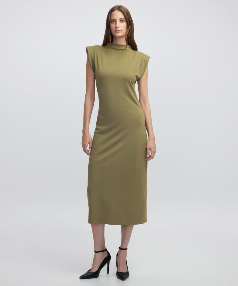 Ipekyol Knitted Dress With Padding Green