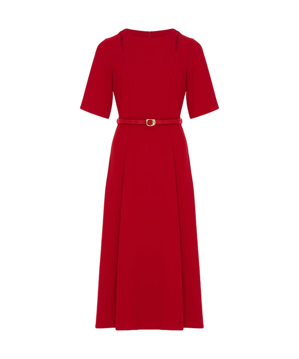 Ipekyol Belted Cutout Dress Red