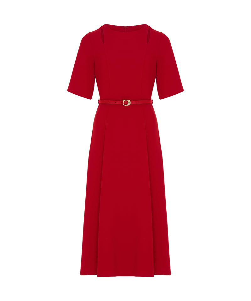 Ipekyol Belted Cutout Dress Red