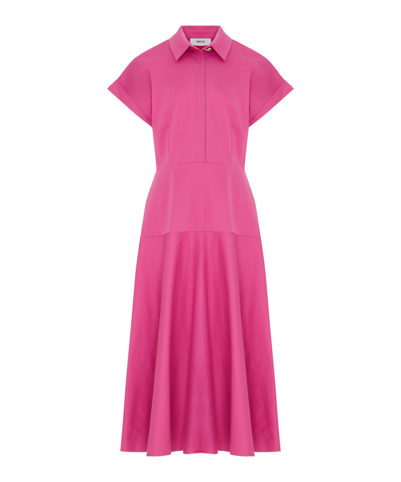 Ipekyol Buttoned A-Line Shirt Dress Fuchsia