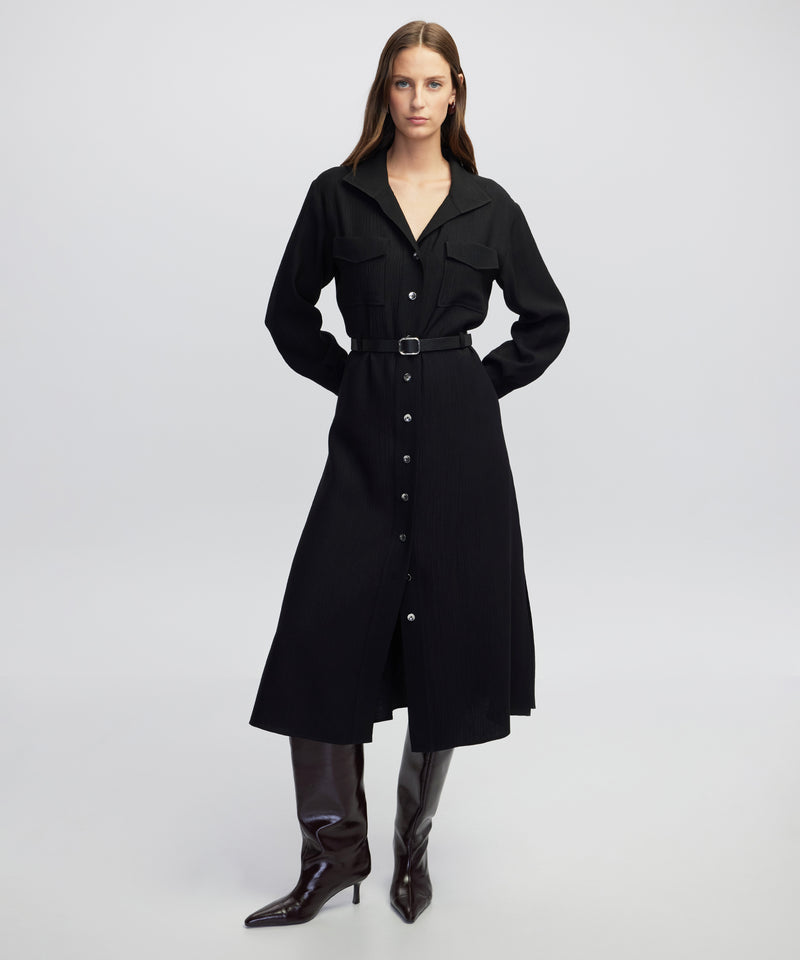Ipekyol Belted Shirt Dress Black
