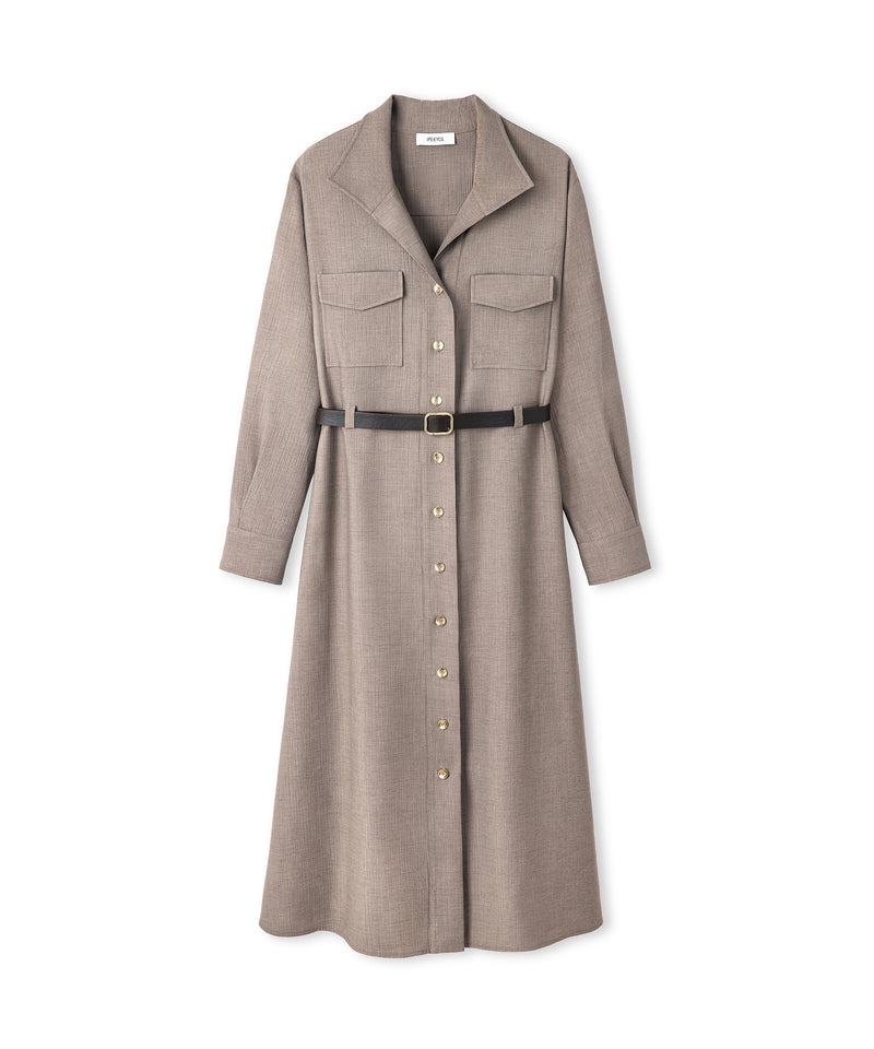 Ipekyol Belted Shirt Dress Mink