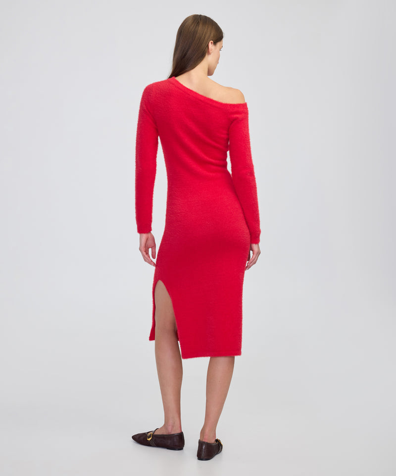 Ipekyol Boat-Neck Knit Dress Red