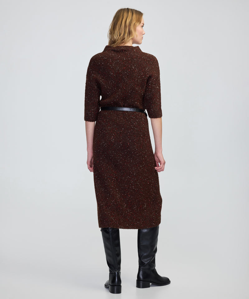 Ipekyol Belted Knit Dress Brown