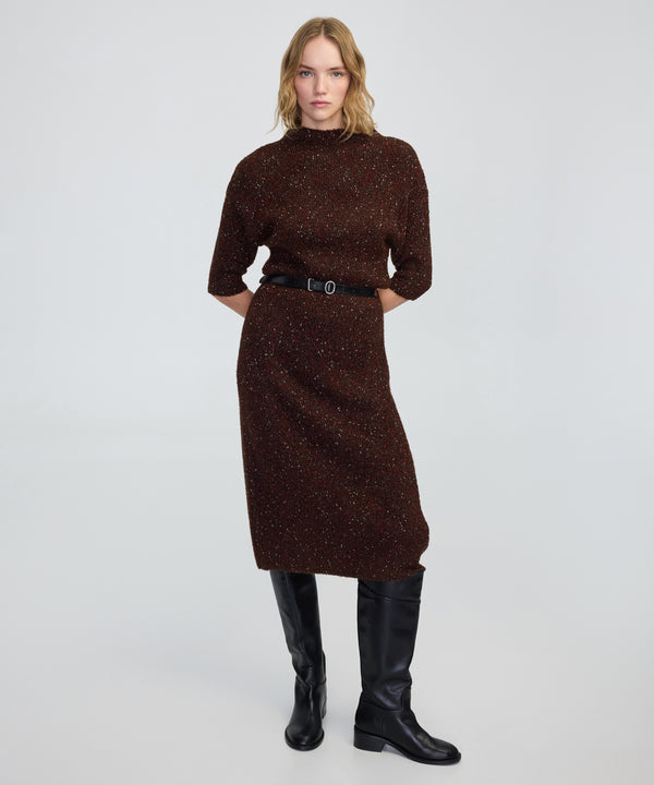 Ipekyol Belted Knit Dress Brown