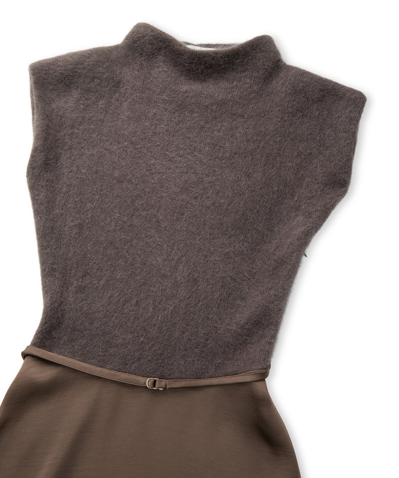 Ipekyol Belted Combination Dress Mink