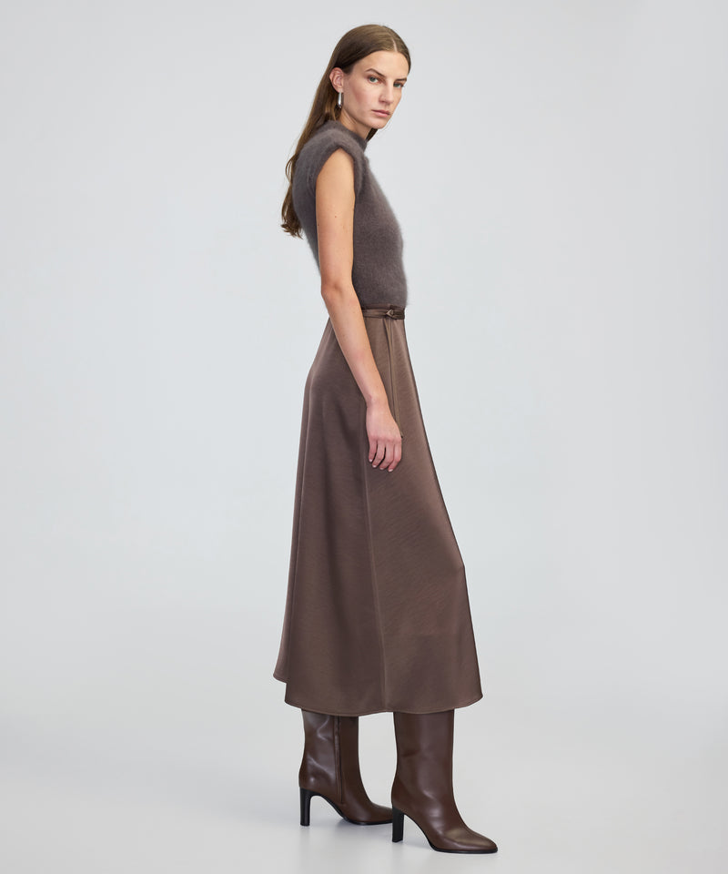 Ipekyol Belted Combination Dress Mink