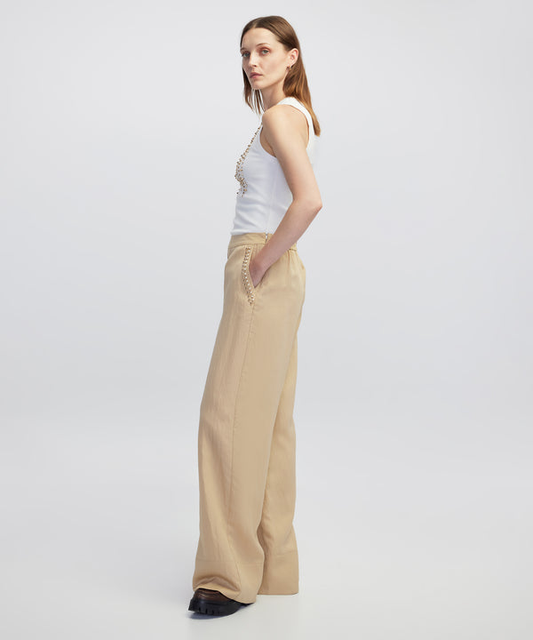 Ipekyol Embellished Trousers Natural