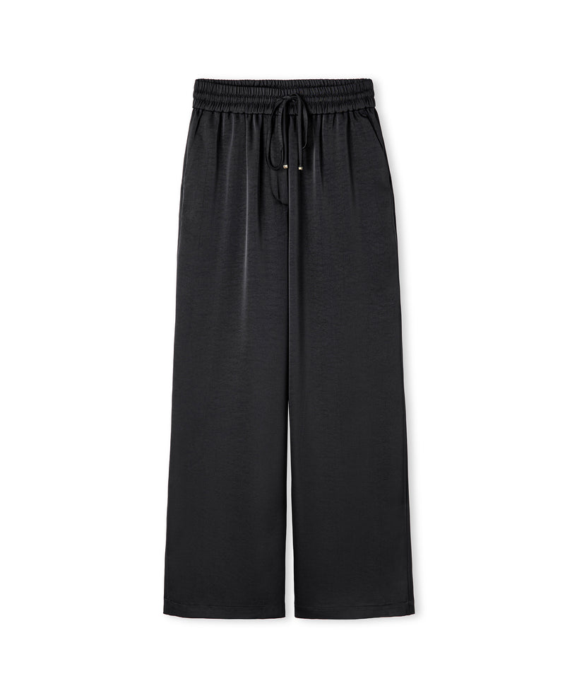 Ipekyol Elastic Waist Wide Leg Trousers Black